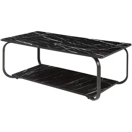 [en.casa] Couchtisch Kolta Schwarz Marmoroptik 120 x 60 x 43 cm