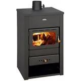 Prity Kaminofen Prity K2 Kaminofen 10,4 kW Holzofen Stahl Schwarz Scheitholz 36 cm, 10 kW, Dauerbrand schwarz