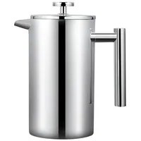 XDOVET French Press mit Thermo Effekt Edelstahl Kaffeebereiter Kaffeekanne
