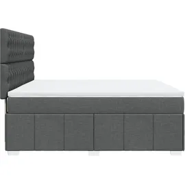 vidaXL Boxspringbett 180 x 200 cm Dunkelgrau