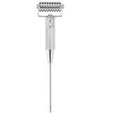 Vobor Gesichtsroller – Akupunkturpunkte Akupressur Roller Gesichtsroller Massage Gesicht Akupunktur Roller Metall mit Akupunkturpunkte Detektorsonde for Körper und Gesichtsmassage (Farbe : Silber)