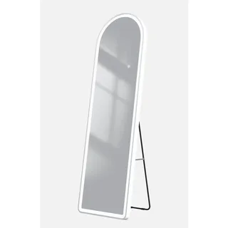 EMKE Emke, Spiegel, Bogen Standspiegel mit Beleuchtung 3 Lichtfarbe Dimmbar, mit Speicherfunktion Ganzkörperspiegel - Touchschalter, Kaltweiß Neutral Warmweiß Licht LED