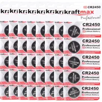 Kraftmax 40er Pack CR2450 Lithium Hochleistungs- Batterie / 3V