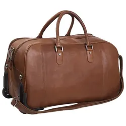 The Chesterfield Brand Wax Pull Up 2 Rollen Reisetasche Leder 60 cm cognac