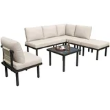 stilvora Gartenlounge-Set 6-tlg. Beige
