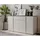 furn.design Sideboard weiß grau 178 cm, 6 Fächer, 1 Schubkasten Briec