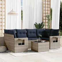 vidaXL Gartensofa-Set 7-tlg. grau