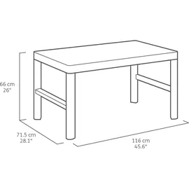 KETER Lyon 116 x 71,5 x 66 cm graphit