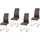 Hti-Living Schwingstuhl SallyC Kunstleder braun 4er