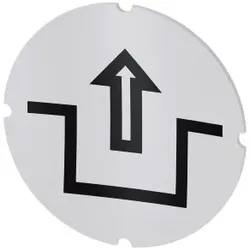 Siemens 3SU19000AB710RL0 Einlegeschild für Leuchtdrucktaster, rund, milchig, Symbol: Entriegeln - 10 Stück