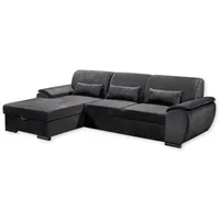 ed exciting design Tampa Ecksofa 280 x 175 cm, mit Schlaffunktion 3 Nierenkissen