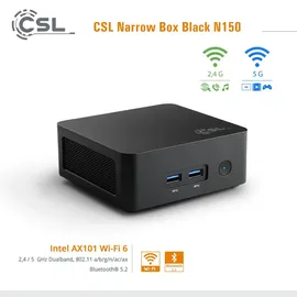CSL Narrow Box Black N100 Mini-PC 16 GB RAM 4000 GB SSD Intel UHD Graphics Win 11 Home