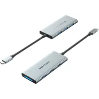 Vention USB-C HDMI 4K 3xUSB 3.0, SD, TF, PD Hub PD 100 W
