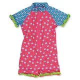 Playshoes UV-Schutz Einteiler Unisex Kinder Badeanzug Schwimmanzug Badebekleidung, Blumen, 98/104