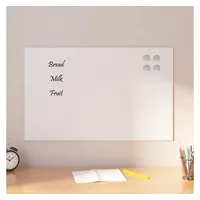 VidaXL Magnettafel Wandmontage Weiß 80x50 cm Hartglas