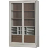 Woood Vitrine James mit Glas, viel Stauraum, H 200 cm x B 125 cm