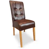 Braun Echtleder Esszimmerstühle Albert Pik Leder Stuhl Sessel Stühle Lehnstuhl