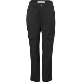 STREET ONE Paperbag-Hose im Cargo-Look, grau