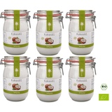 BIO Kokosöl - nativ, 100% naturrein - bioKontor - Bügelglas 6x 1000ml (6000ml)