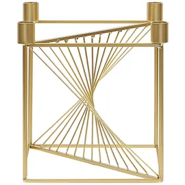 Beliani Kerzenständer MINDORO Metall 23 cm Gold