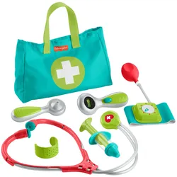 Fisher-Price Arzttasche, 7-teiliges Doktorspielzeug, Rollenspielset für Kindergartenkinder ab 3 Jahren
