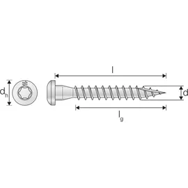 SIMPSON STRONG TIE Simpson CSA Schrauben 5x40mm Eta-zugelassen Holzbauschrauben für Stahlblech-holz-verbindungen, Stahl verzinkt - 250 Stück