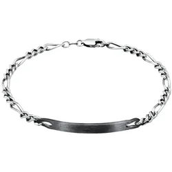 KUZZOI Herren ID Platte Figaro Klassisch 925 Silber 21 