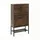 Costway Schuhschrank 87 x 22 x 46 cm 2 Klappen, 4 Ablagen braun
