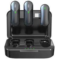 TX-301 Dual Wireless Mini Mikrofon Set  (Schwarz)