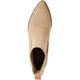 TAMARIS Damen Chelsea mit Blockabsatz Leder, beige, 41 EU