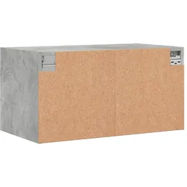 vidaXL Wandschrank mit Glastüren Betongrau 68,5x37x35 cm