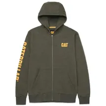 CAT Zip Hoodie Banner Kapuzenjacke oliv Herren bequem robust Gr. M