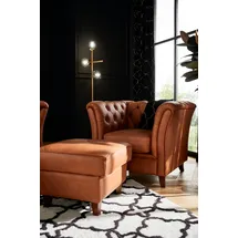 Home Affaire Chesterfield-Sessel Reims Polyester 98 x 76 x 88 cm Braun