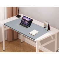 Heavyoff Schreibtischunterlage,Tischunterlage,PU-Leder wasserdichte Laptop Schreibtischmatte mit Kantenschutz für Büro und Zuhause Grau, 80x48cm