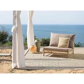 Beliani Gartenstuhl 102 x 85 x 74 cm Braun/Beige