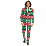 Opposuits Partyanzug Star Wars Festive Force Kostüm Anzug - Weihnachten, Möge das Fest mit Dir sein - Weihnachtsanzug mit Star Wars-Motiven grün 52
