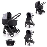 Lorelli Kinderwagen 2 in 1 California Babywanne Sportsitz Alurahmen Wickeltasche grau