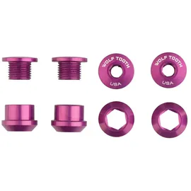 Wolf Tooth Kettenblattschrauben 6 mm 4-Loch ultraviolet Purple