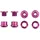 Wolf Tooth Kettenblattschrauben 6 mm 4-Loch ultraviolet Purple