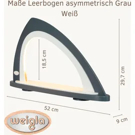 Weigla LED Schwibbogen »Weihnachtsdeko, Made in Germany« 1 Stk. Leerbogen zum Selbstbestücken, asymmetrisch grau