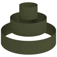 VidaXL Metallpflanzgefäß Stahl/olivgrün Ø 90 x 90 x 20