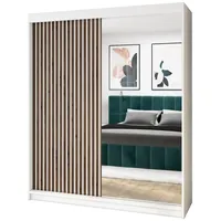 a&j möbelland Schwebetürenschrank MIT 120 x 215 x 59,5 cm Weiß