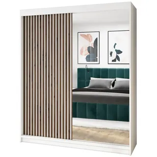 a&j möbelland Schwebetürenschrank MIT 120 x 215 x 59,5 cm Weiß