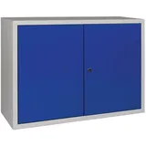 HP Autozubehör Hängeschrank Stahlblech H600xB800xT300mm lichtgrau/enzianblau 1 Boden