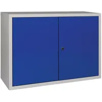 HP Autozubehör Hängeschrank Stahlblech H600xB800xT300mm lichtgrau/enzianblau 1 Boden