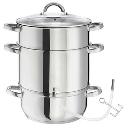TECTAKE Dampfentsafter 15 Liter aus Edelstahl AISI 430 Ø 26cm