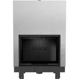 Kamineinsatz aus Stahl KRATKI MBM 10 kW Ø 200 mit Schiebetür schwarz Verkleidung - Schwarz