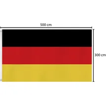 Normani Fahne Flagge 300 cm × 500 cm | Schwarz/Rot/Gelb