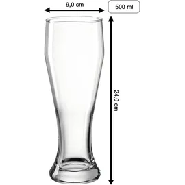 LUXENTU Weizenglas Bierglas 0,5 l
