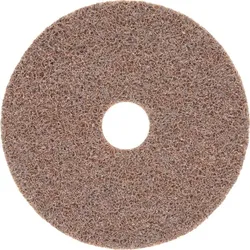 3M Schleifvlies Scotchbrite ø 125mm Klett - Vliesscheibe mit Zentrierung passend zu Winkelschleifer, P100-120 braun